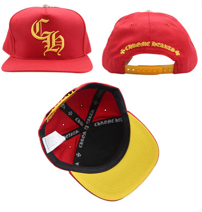 CHROME HEARTS クロムハーツ 5パネル ベースボールキャップ CHロゴ レッド 帽子 メンズ レディース ユニセックス CH2016