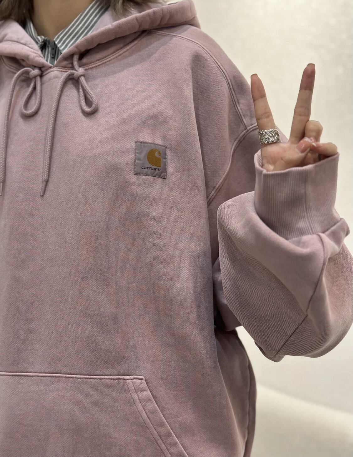 [カーハート] HOODED NELSON SWEAT ダブリューアイピー フード付 スウェット 黒色 ブラック メンズ パーカー 5