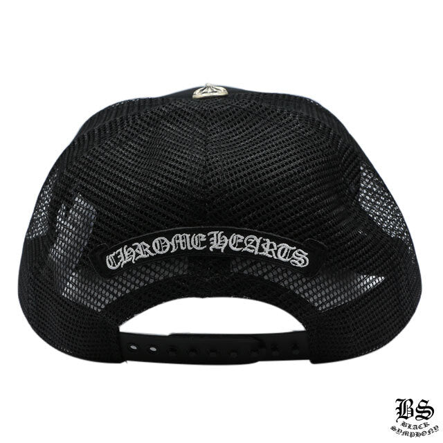 CHROME HEARTS クロムハーツ トラッカーキャップ キングタコ マルチカラークロス ブラック×ホワイト 帽子 メンズ レディース ユニセックス CH2013