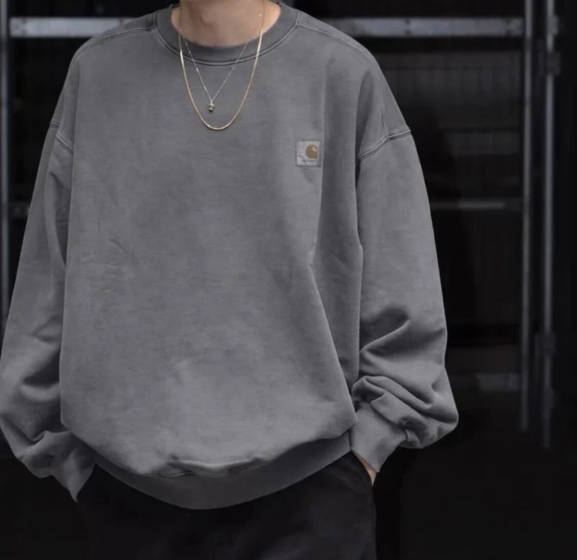 [カーハート] VISTA SWEATSHIRT トレーナー ワンポイントロゴ スウェット ダブリューアイピー ルーズフィット クルーネック ピグメ 1