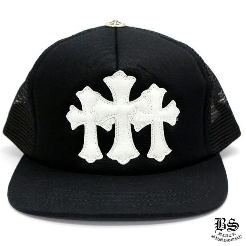 CHROME HEARTS クロムハーツ 3セメタリーキャップ ブラック×ホワイト 帽子 メンズ レディース ユニセックス HAT040