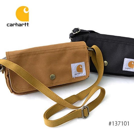 カーハート137101(B0000376) Crossbody ポーチ サコッシュ ミニバッグ 斜め掛け 小物入れ ケース トラベルポーチ ショルダーバッグ ブラック ブラウン 1