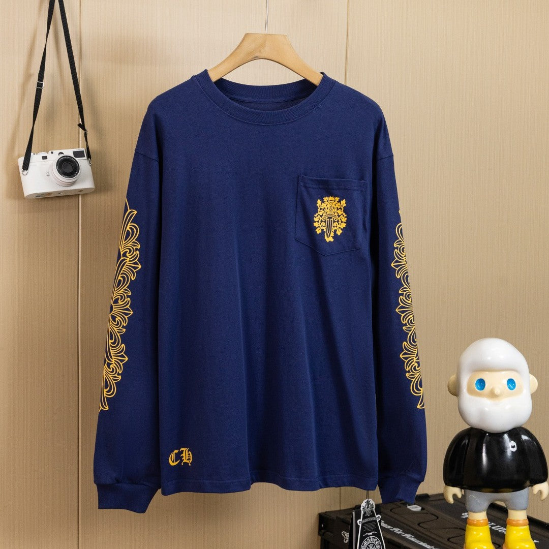 Chrome Hearts クロムハーツ ロングスリーブTシャツ ネイビー