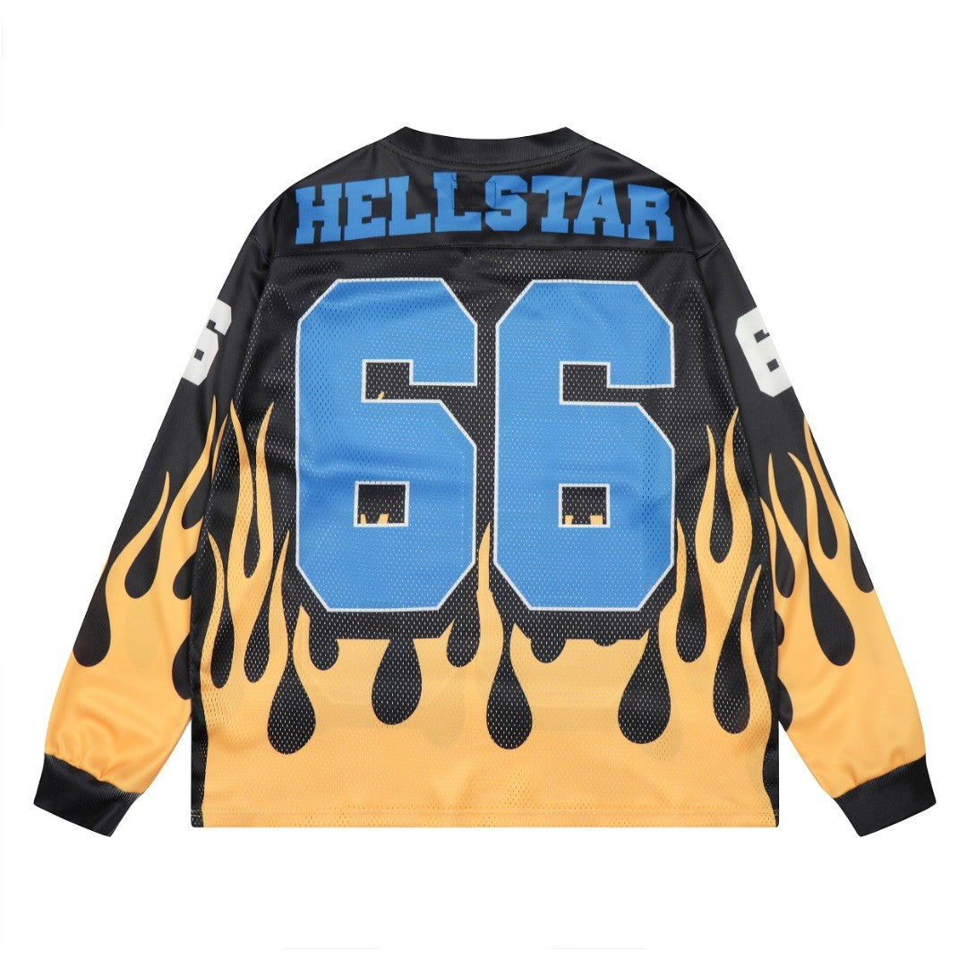 HELLSTAR ヘルスター レトロ 長袖 スポーツジャージ ブラック×イエロー