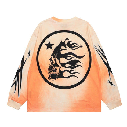Hellstar ヘルスター グラデーションデザイン 長袖Tシャツ H2508