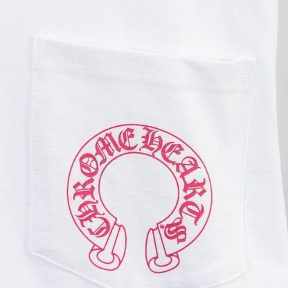 CHROME HEARTS クロムハーツ ウォッシュ加工 立体プリント ロングスリーブTシャツ ホワイト