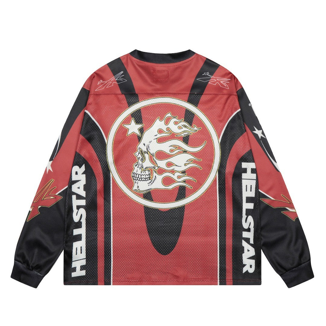 HELLSTAR ヘルスター 長袖スポーツジャージ レッド