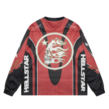 HELLSTAR ヘルスター 長袖スポーツジャージ レッド