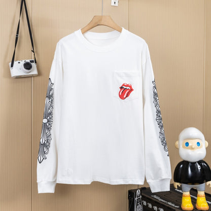 CHROME HEARTS クロムハーツ  手の込んだウォッシュ加工 立体プリント 長袖Tシャツ