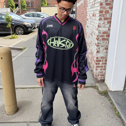 HELLSTAR ヘルスター 長袖スポーツジャージ ブラック