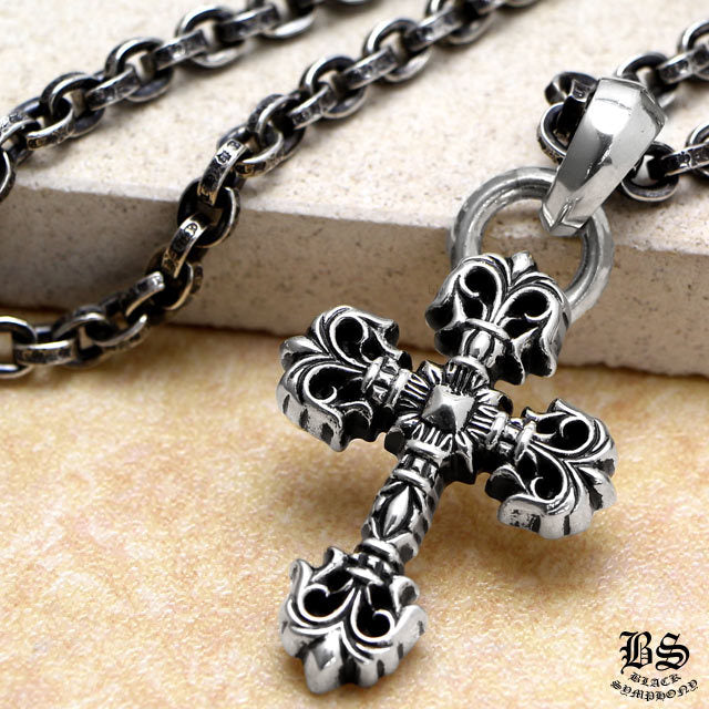 CHROME HEARTS クロムハーツ フィリグリークロス ペンダント XS ペーパーチェーン 20インチ 925シルバー ネックレス