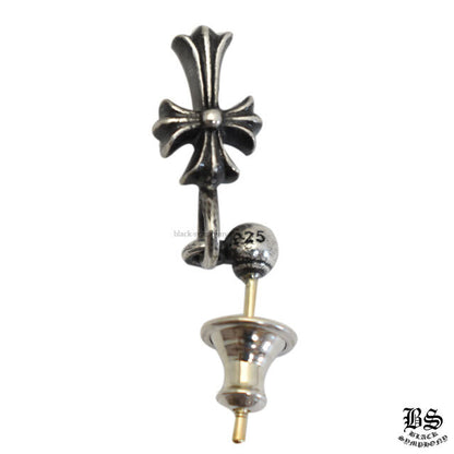 CHROME HEARTS クロムハーツ タイニー スタックCHクロス ドロップピアス 925シルバー 14Kポスト 片耳