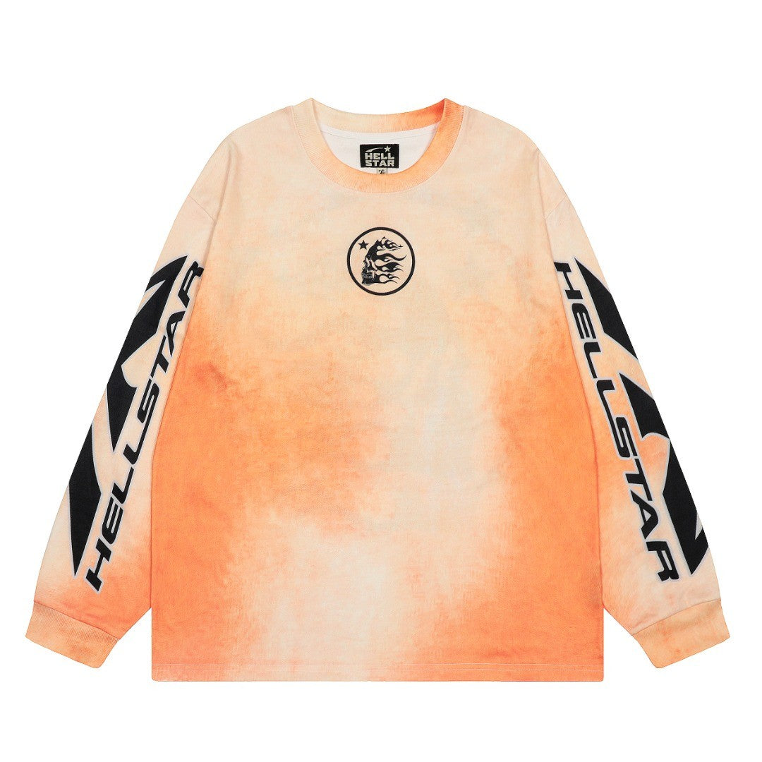 Hellstar ヘルスター グラデーションデザイン 長袖Tシャツ H2508