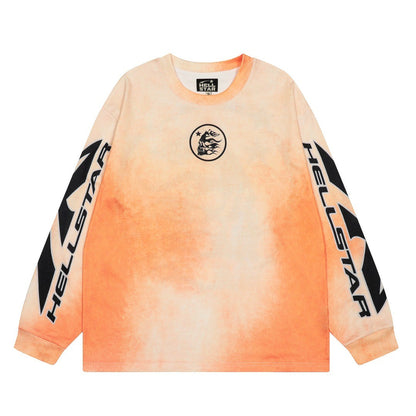 Hellstar ヘルスター グラデーションデザイン 長袖Tシャツ H2508
