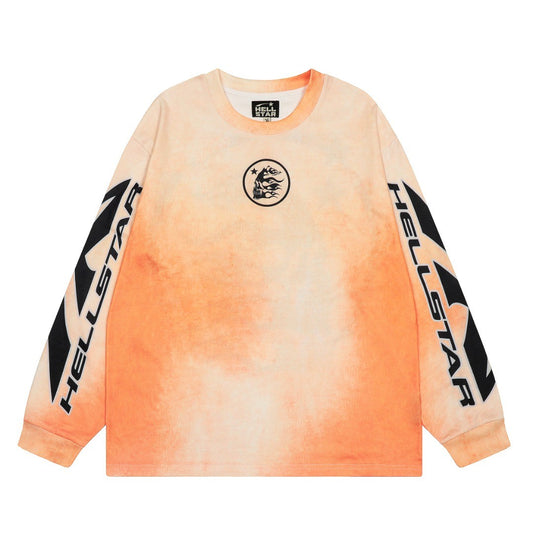 Hellstar ヘルスター グラデーションデザイン 長袖Tシャツ H2508