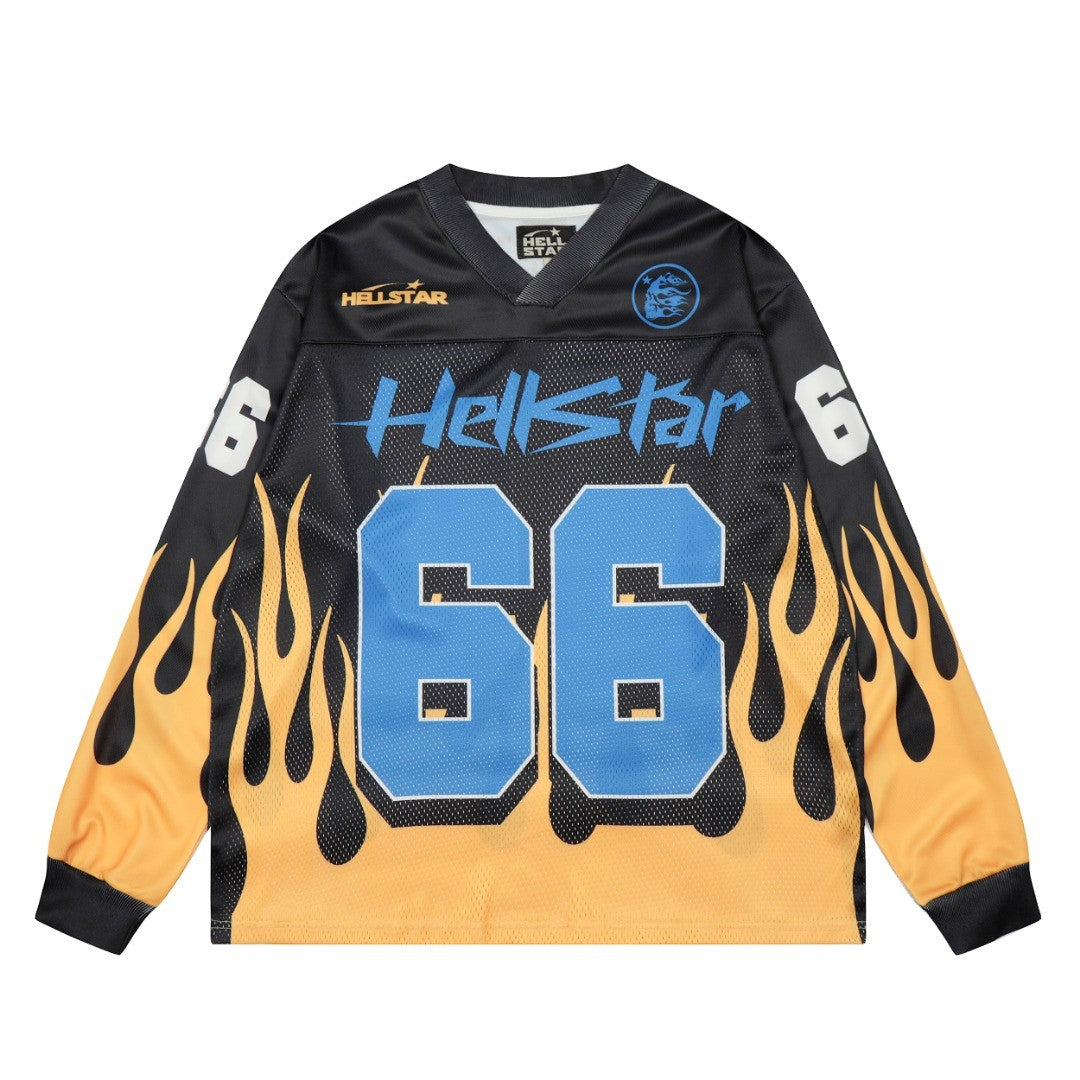 HELLSTAR ヘルスター レトロ 長袖 スポーツジャージ ブラック×イエロー