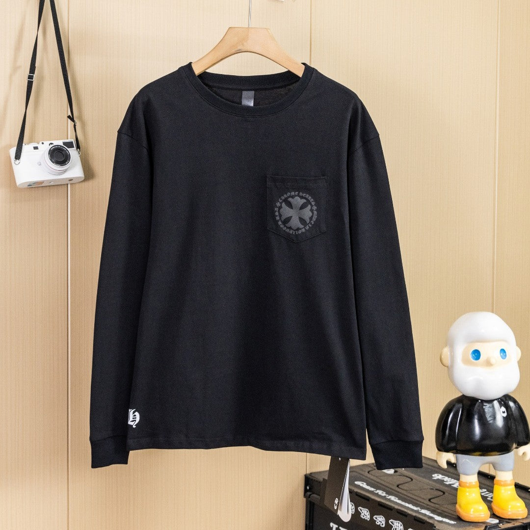 Chrome Hearts クロムハーツ 長袖Tシャツ ブラック/ホワイト