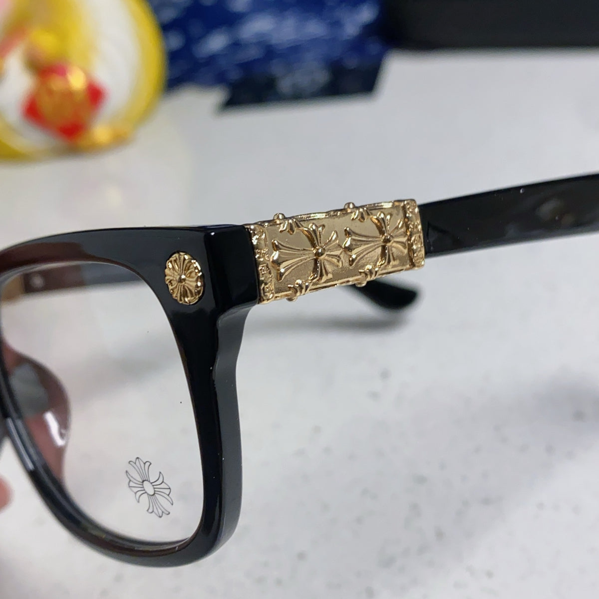 Chrome Hearts Two-Tone Cross Sunglasses