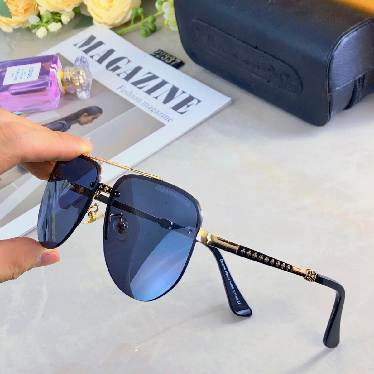 Chrome Hearts Tinted Cross Sunglasses