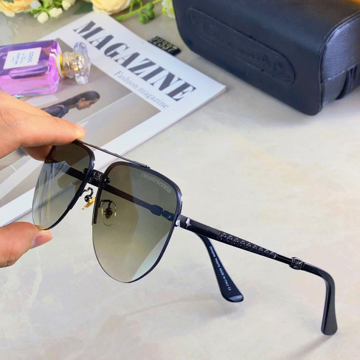 Chrome Hearts Tinted Cross Sunglasses