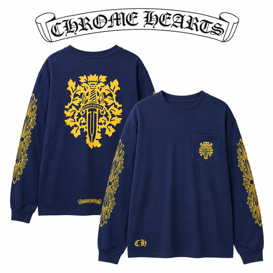 Chrome Hearts クロムハーツ ロングスリーブTシャツ ネイビー