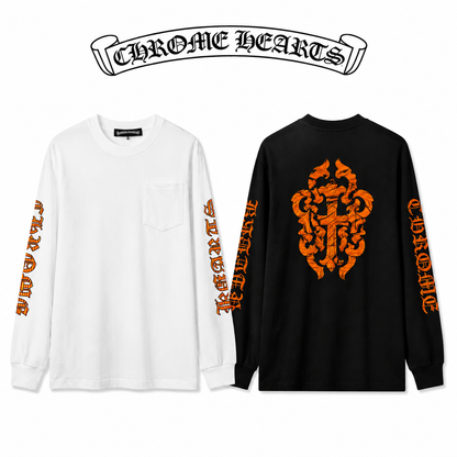 Chrome Hearts クロムハーツ 26SS 春夏新作 ユニセックス オーバーサイズ コットン100% 長袖Tシャツ
