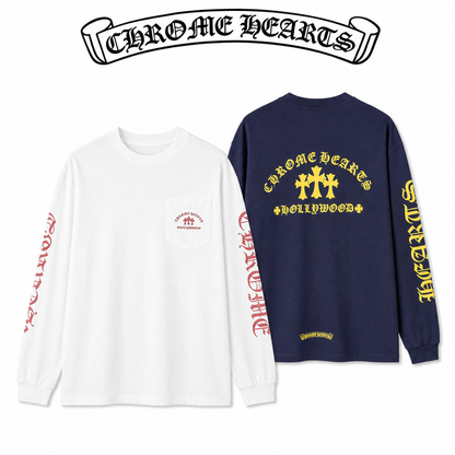 Chrome Hearts クロムハーツ ユニセックス リラックスフィット 長袖Tシャツ ミルクホワイト