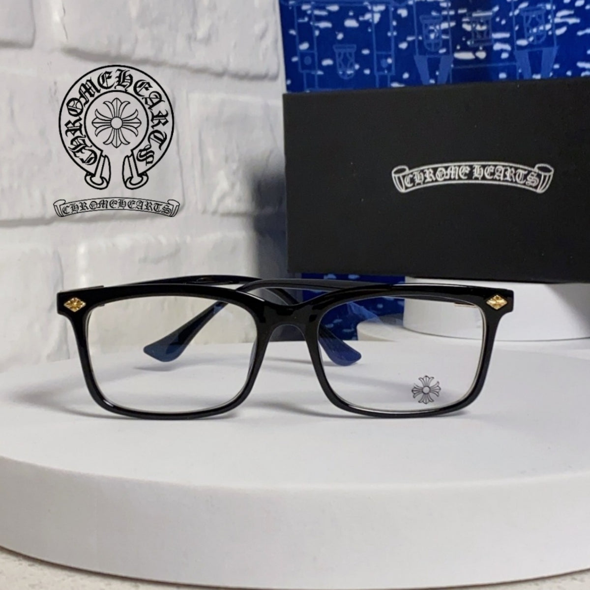 Chrome Hearts Black & Gold Optical Glasses