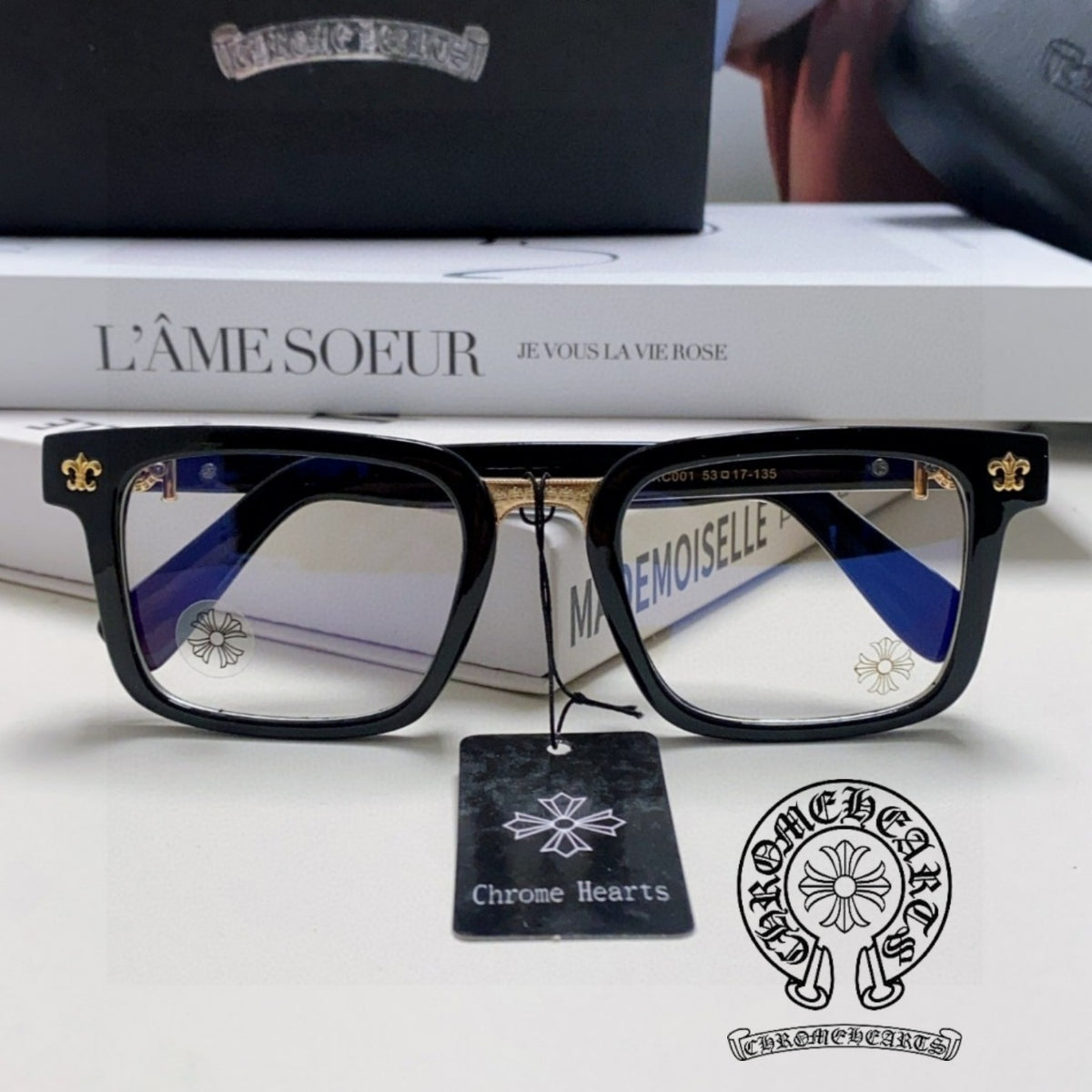 Chrome Hearts Retro Square Glasses