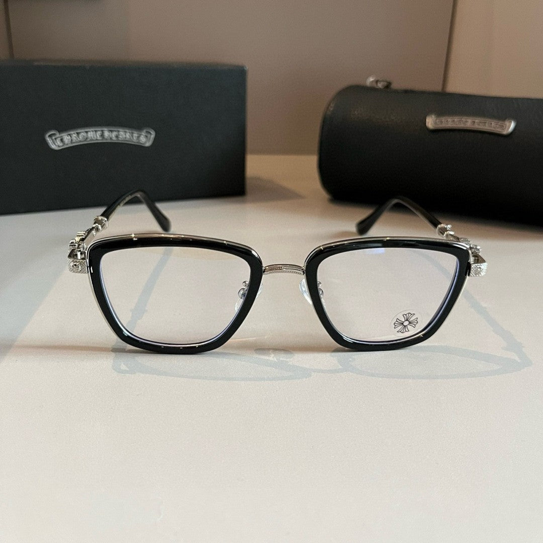 Chrome Hearts Black & Silver Optical Glasses