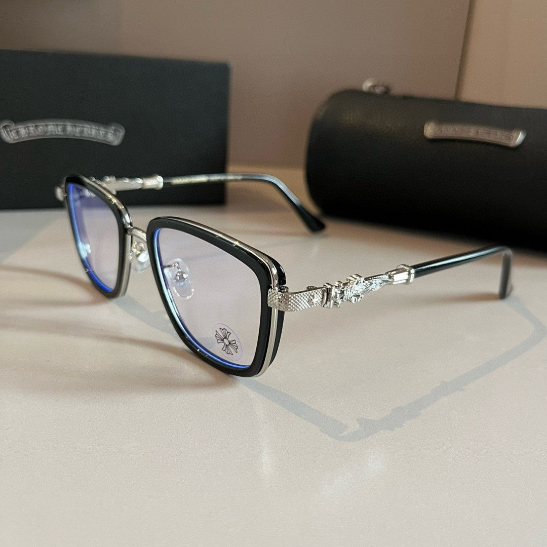 Chrome Hearts Black & Silver Optical Glasses