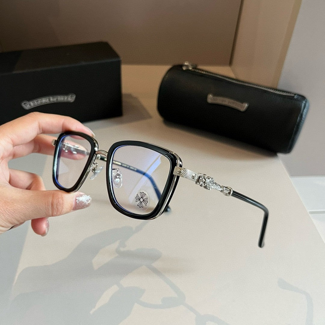 Chrome Hearts Black & Silver Optical Glasses