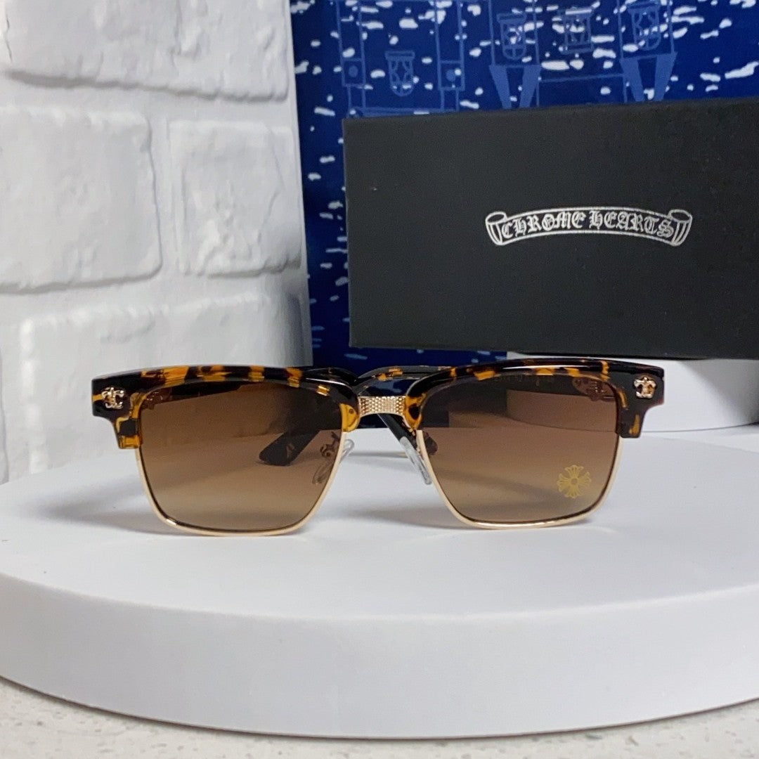 Chrome Hearts Tortoiseshell Browline Glasses