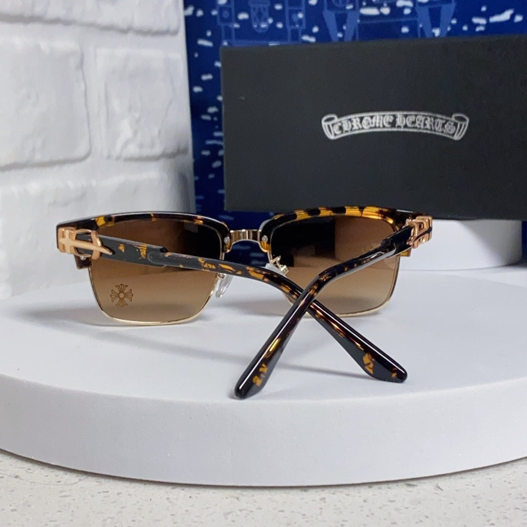 Chrome Hearts Tortoiseshell Browline Glasses