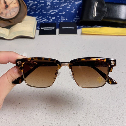 Chrome Hearts Tortoiseshell Browline Glasses