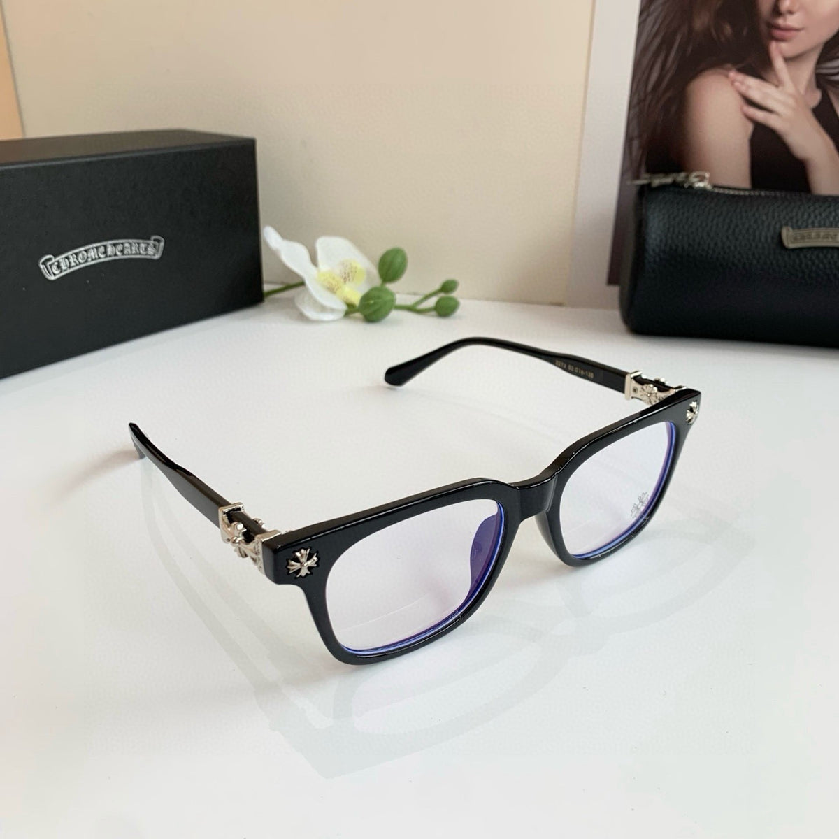 Chrome Hearts Unisex Square Glasses