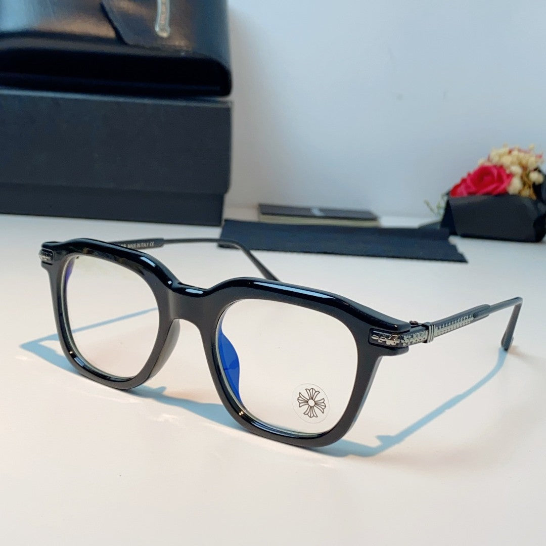 Chrome Hearts Retro Black Square Glasses