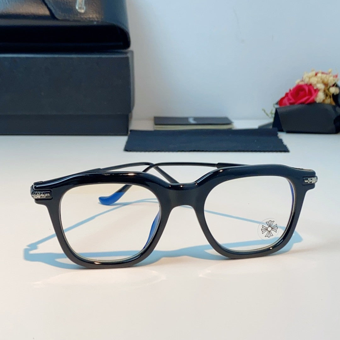 Chrome Hearts Retro Black Square Glasses
