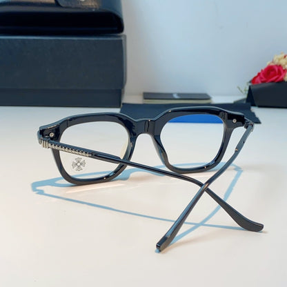 Chrome Hearts Retro Black Square Glasses
