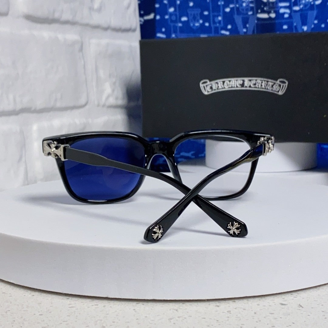 Chrome Hearts COX UCKER Blue Lens Sunglasses