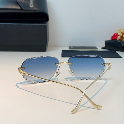 Chrome Hearts Rimless Curve Sunglasses