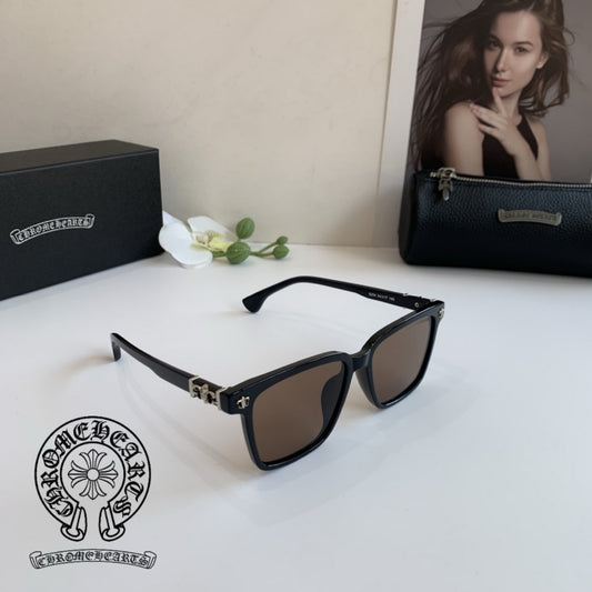 Chrome Hearts Square Brown Lens Sunglasses